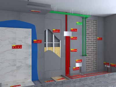 现代家装材料工艺展示厅3D模型下载